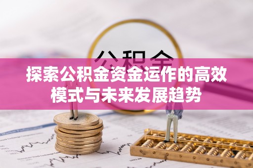中西探索公积金资金运作的高效模式与未来发展趋势
