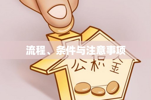 中西流程、条件与注意事项